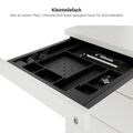 TIP Rollcontainer | 800 mm tief, Kleinteilefach, Soft-Close, Weiß