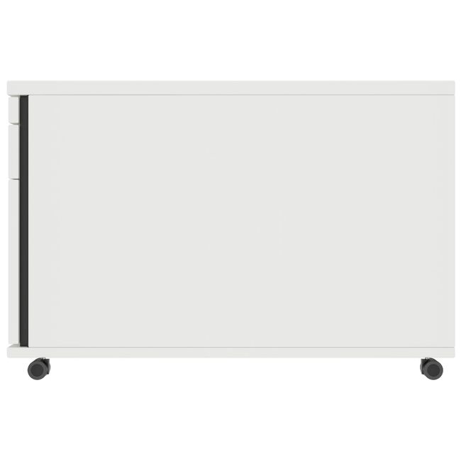 PRO Rollcontainer | 800 mm tief, Hängeregister, Kleinteilefach, Soft-Close, Weiß