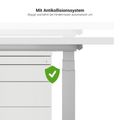 LORNA 2-Motoren-Schreibtisch | 1200 - 1800 mm, elektrisch höhenverstellbar, Perlgrau - 10 Thumbnail Image