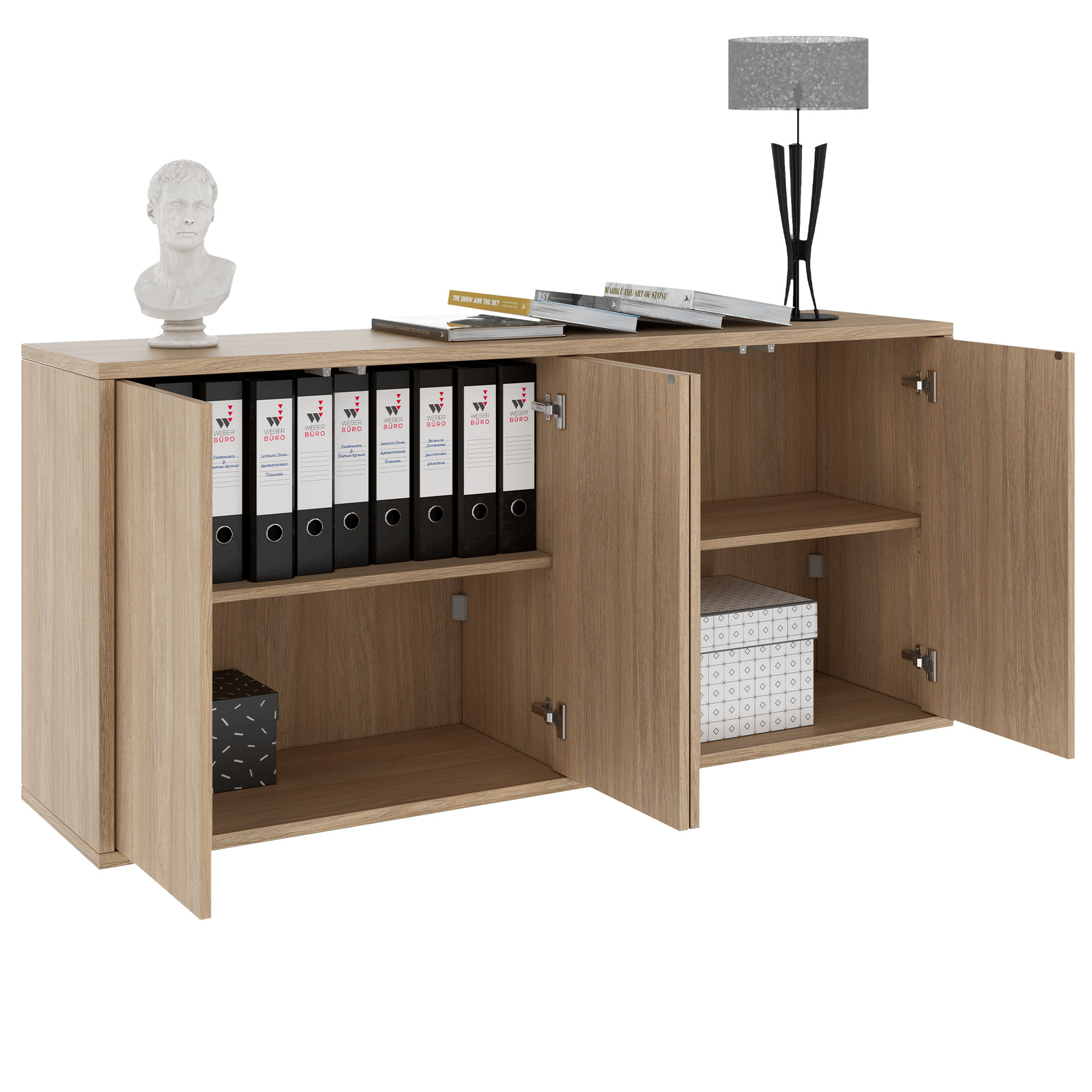 NOVA Sideboard | 2 oh, 1615 x 750 mm, quercia ambra - 4 Main Image