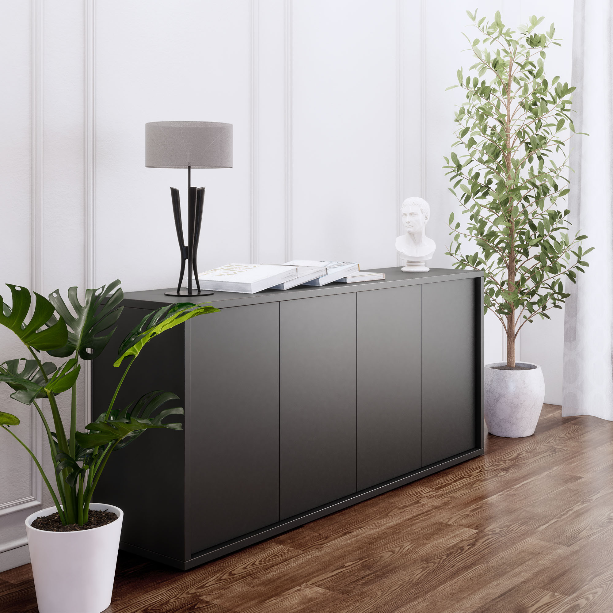 NOVA Sideboard | 2 OH, 1615 x 750 mm, Anthrazit - 1 Main Image