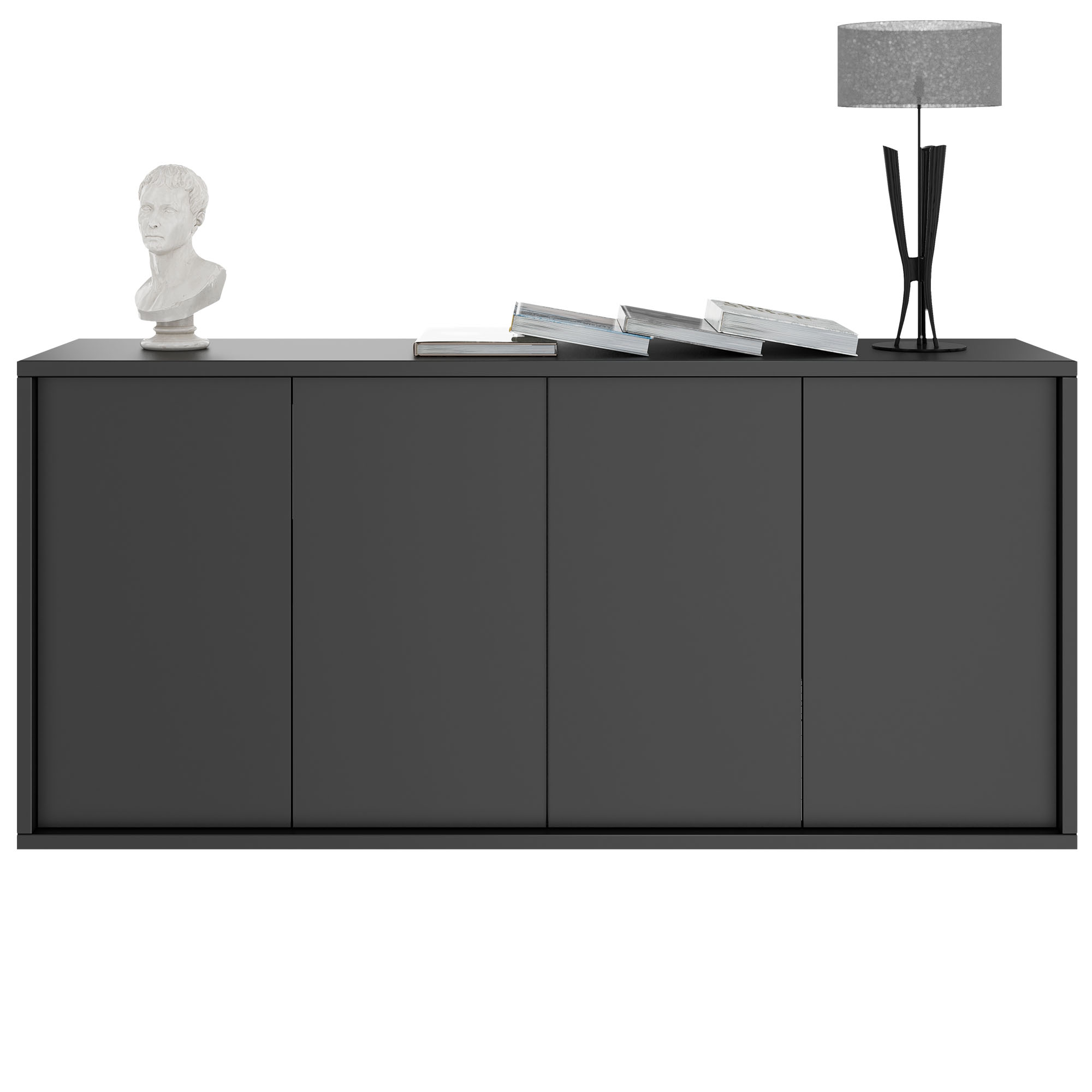 NOVA Sideboard | 2 OH, 1615 x 750 mm, Anthrazit - 8 Main Image