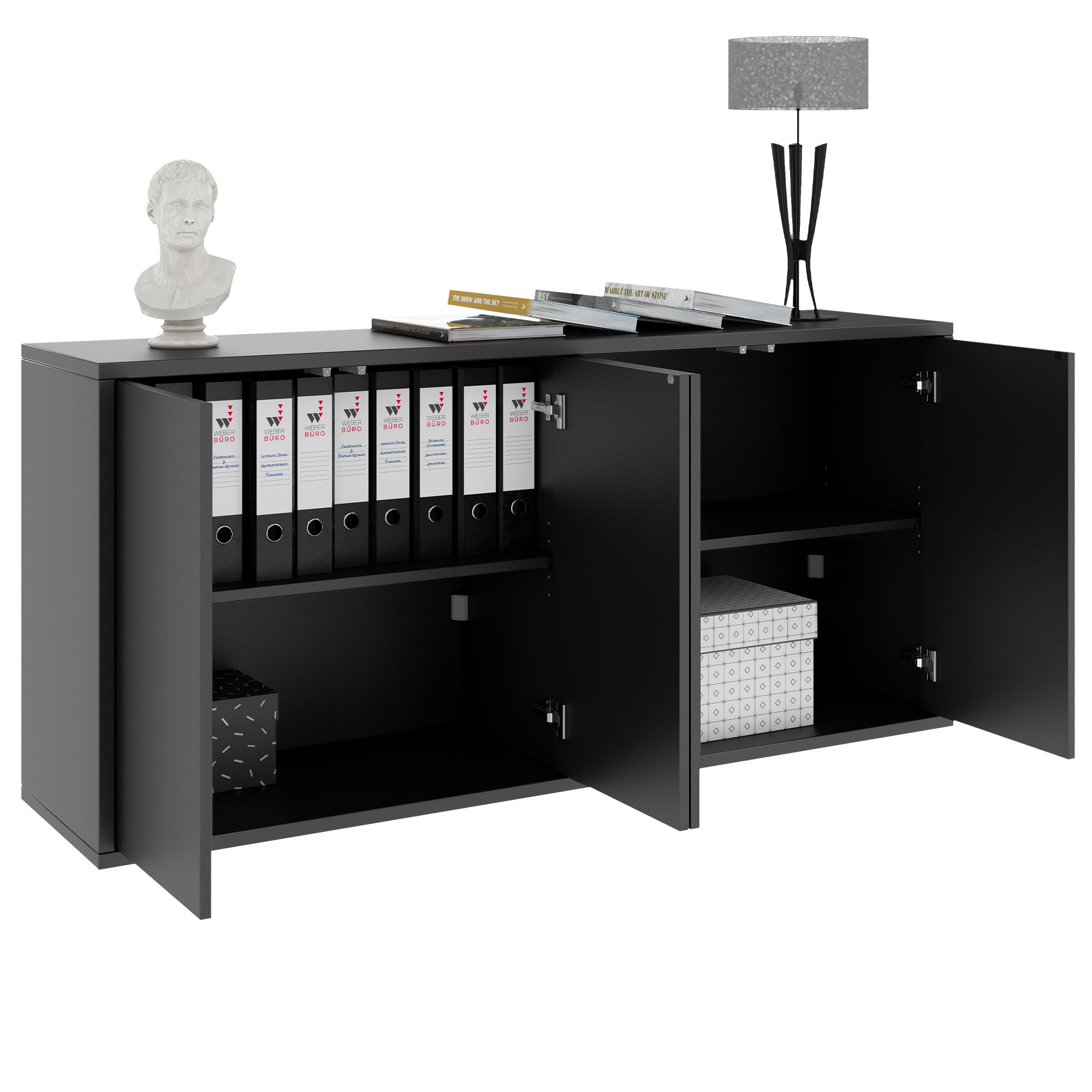 NOVA Sideboard | 2 OH, 1615 x 750 mm, Anthrazit - 9 Main Image