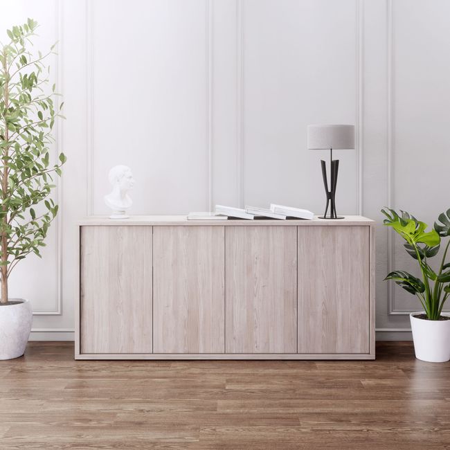 NOVA Sideboard | 2 OH, 1615 x 750 mm, Nordeiche grau