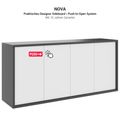 NOVA Sideboard | 2 OH, 1615 x 750 mm, Cubanitgrau