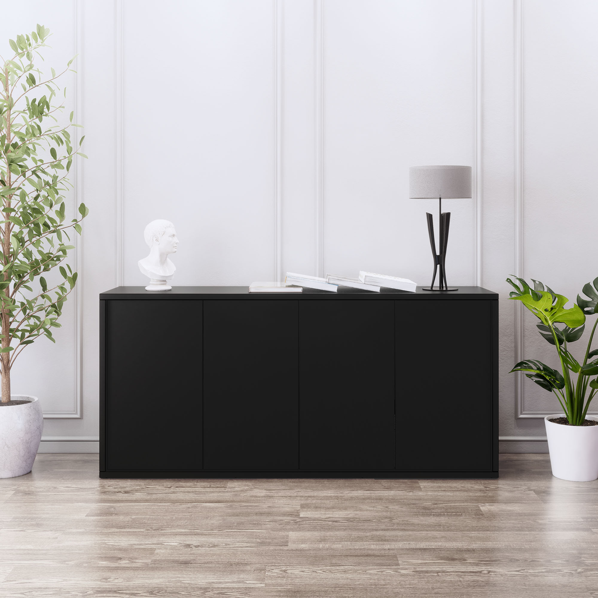 NOVA Sideboard | 2 OH, 1615 x 750 mm, Schwarz - 2 Main Image