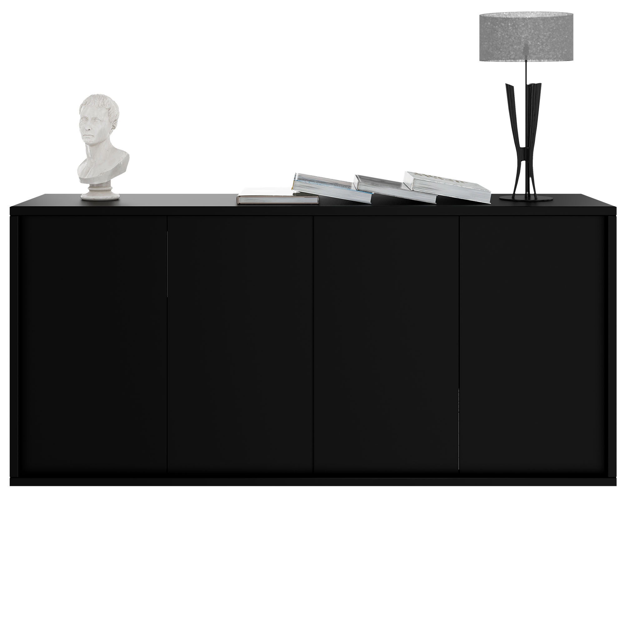 NOVA Sideboard | 2 OH, 1615 x 750 mm, Schwarz - 8 Main Image