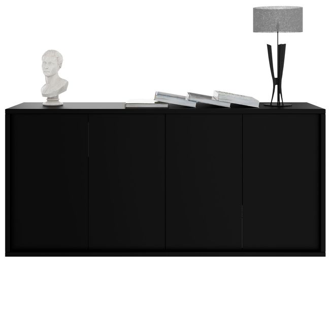 NOVA Sideboard | 2 OH, 1615 x 750 mm, Schwarz