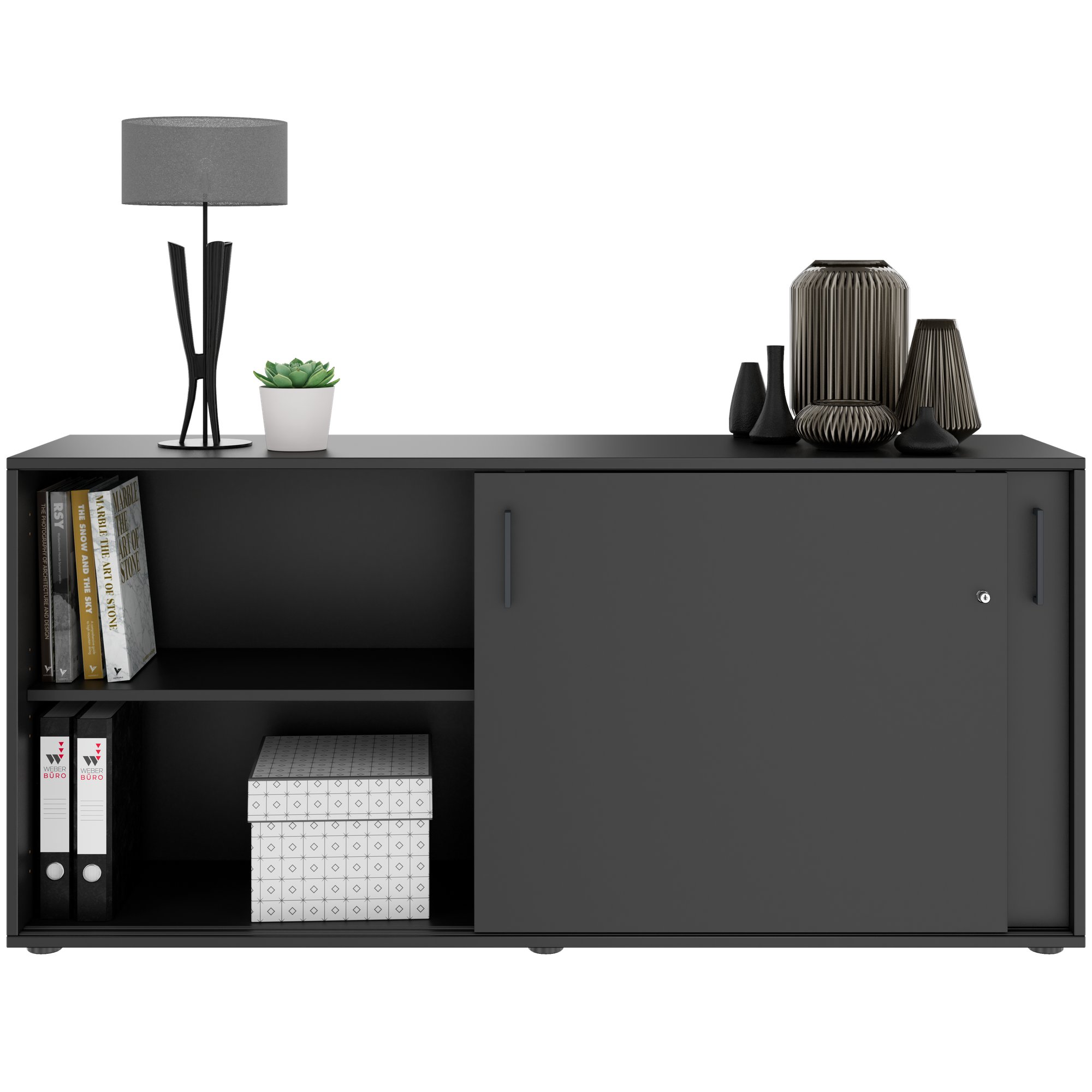 NOVA Armoire de porte coulissante | 2 oh, 1640 x 740 mm, anthracite - 4 Main Image