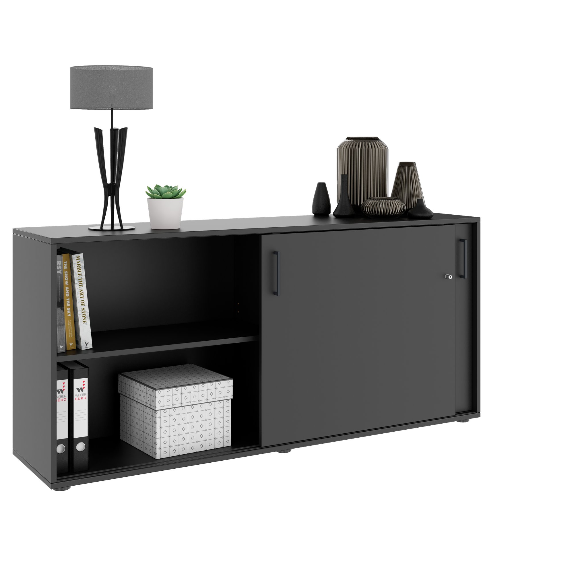NOVA Armoire de porte coulissante | 2 oh, 1640 x 740 mm, anthracite - 3 Main Image