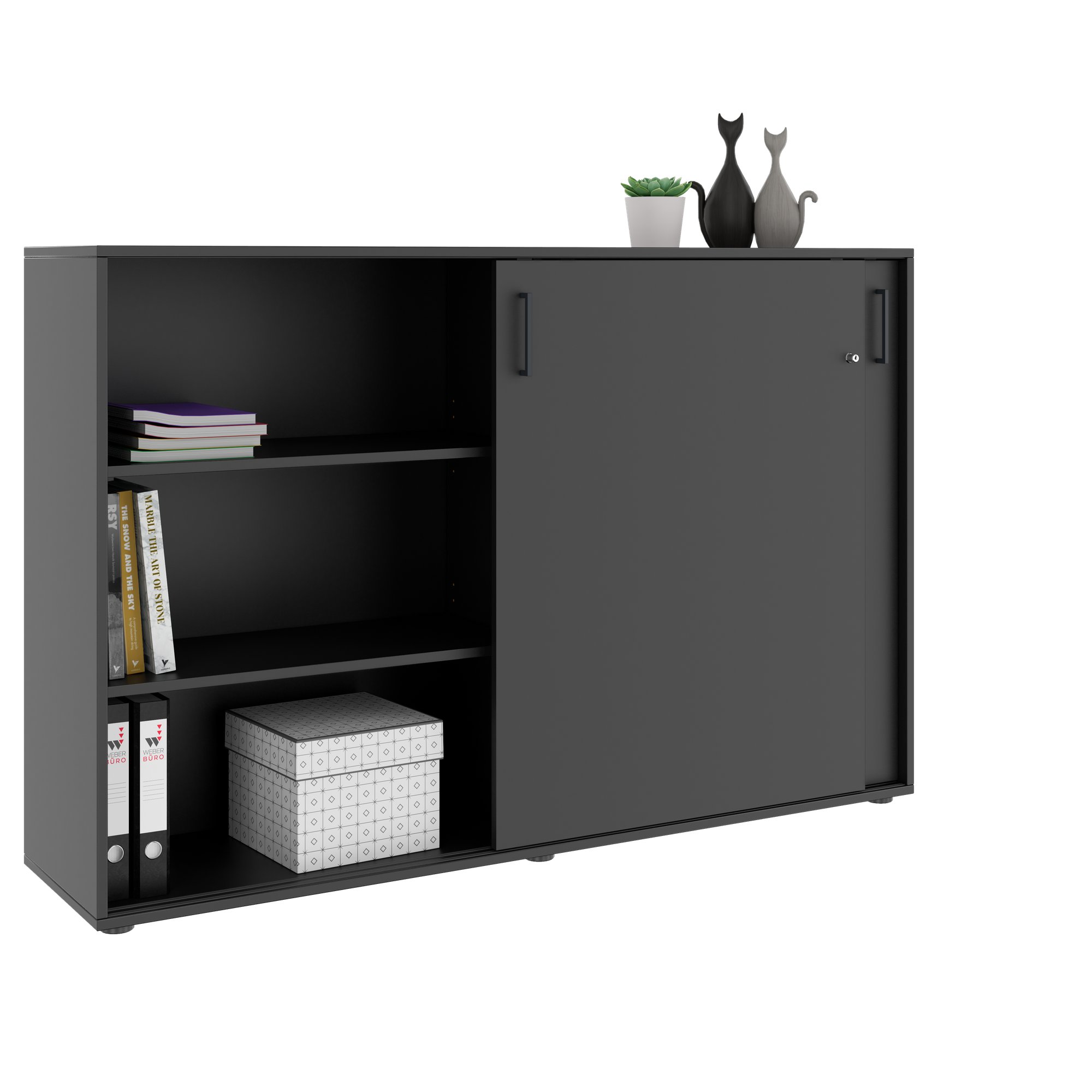 NOVA Armoire de porte coulissante | 3 oh, 1640 x 1085 mm, anthracite - 3 Main Image