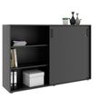 NOVA Armoire de porte coulissante | 3 oh, 1640 x 1085 mm, anthracite - 3 Thumbnail Image